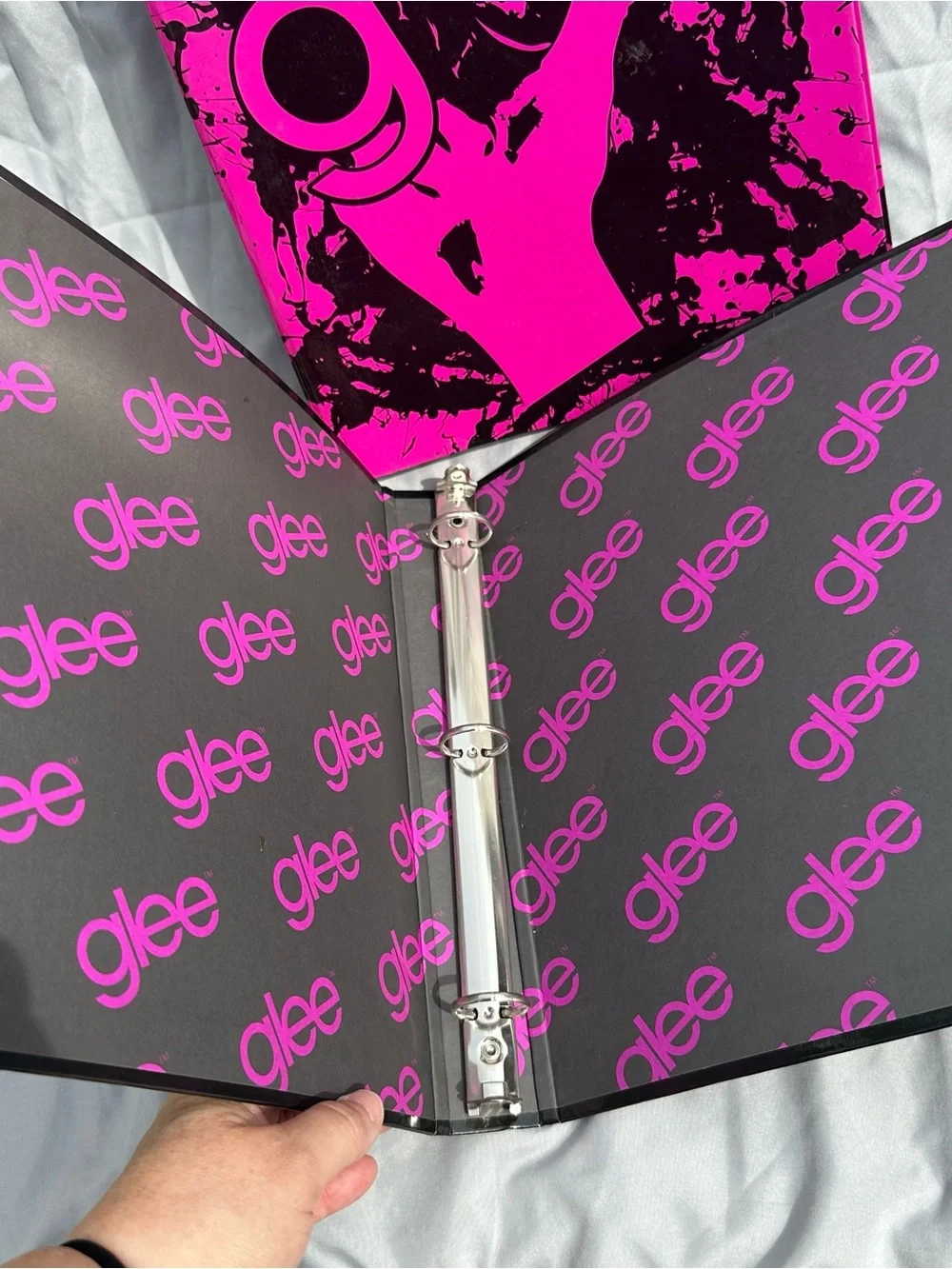 Glee 3 ring binders (set of 2) - Black & Hot Pink